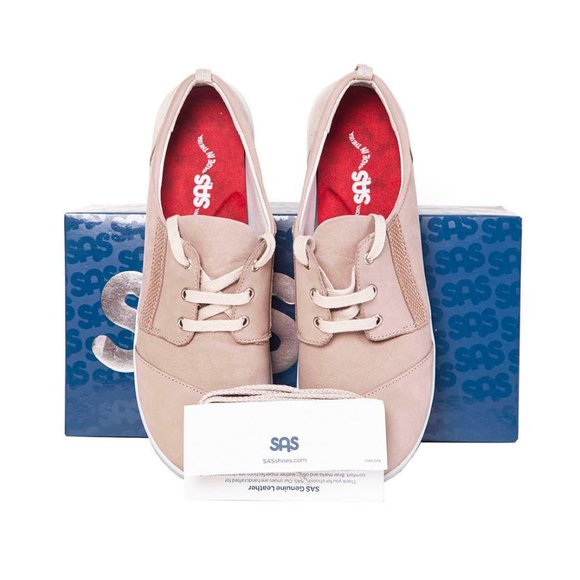 SAS Womens 9 Narrow Taupe Marnie Lightweight Cushioned Sneaker Nubuck NEW - Picture 1 of 9